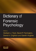 Cover: Dictionary of Forensic Psychology - Willan Publishing