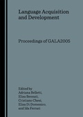 Cover: Language Acquisition and Development - Cambridge Scholars Publishing
