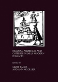 Cover: Readers, Audiences and Coteries in Early Modern England - Cambridge Scholars Publishing
