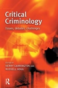 Cover: Critical Criminology - Willan Publishing