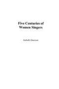 Cover: Five Centuries of Women Singers - Praeger Publishers Inc