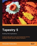 Cover: Tapestry 5: Building Web Applications - Packt Publishing