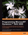 Cover: Programming Microsoft Dynamics Nav 2009 - Packt Publishing