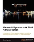 Cover: Microsoft Dynamics Ax 2009 Administration - Packt Publishing