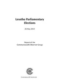 Cover: Lesotho Parliamentary Elections, 26 May 2012 - Commonwealth Secretariat