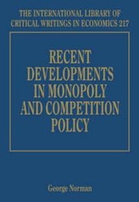 Enlarge image Cover: Recent Developments in Monopoly and Competition Policy - Edward Elgar Publishing