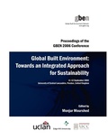 Cover: Global Built Environment: Towards an Integrated Approach for Sustainability - Lulu.com