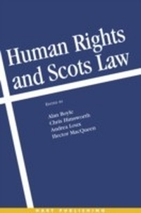 Enlarge image Cover: Human Rights and Scots Law - Hart Publishing
