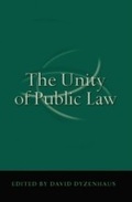 Cover: The Unity of Public Law - Hart Publishing