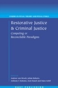 Cover: Restorative Justice and Criminal Justice - Hart Publishing