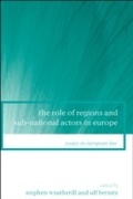 Cover: The Role of Regions and Sub-National Actors in Europe - Hart Publishing