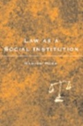 Cover: Law as a Social Institution - Hart Publishing
