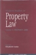 Cover: Modern Studies in Property Law - Volume 1 - Hart Publishing