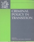 Cover: Criminal Policy in Transition - Hart Publishing