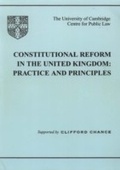 Cover: Constitutional Reform in the United Kingdom - Hart Publishing