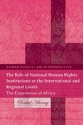 Cover: The Role of National Human Rights Institutions at the International and Regional Levels - Hart Publishing
