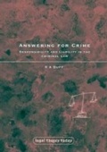 Cover: Answering for Crime - Hart Publishing