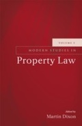 Cover: Modern Studies in Property Law - Volume 5 - Hart Publishing