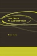 Cover: Contract as Assumption - Hart Publishing