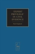 Abbildung von: Expert Privilege' in Civil Evidence - Hart Publishing