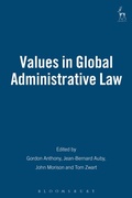 Cover: Values in Global Administrative Law - Hart Publishing