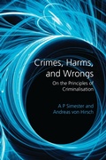 Cover: Crimes, Harms, and Wrongs - Hart Publishing