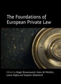 Cover: The Foundations of European Private Law - Hart Publishing