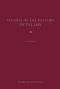 Cover: Studies in the History of Tax Law, Volume 5 - Hart Publishing