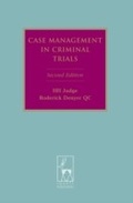 Cover: Case Management in Criminal Trials - Hart Publishing