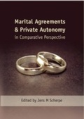 Cover: Marital Agreements and Private Autonomy in Comparative Perspective - Hart Publishing
