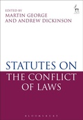 Cover: Statutes on the Conflict of Laws - Hart Publishing