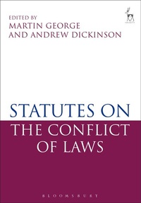 Enlarge image Cover: Statutes on the Conflict of Laws - Hart Publishing