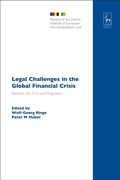 Cover: Legal Challenges in the Global Financial Crisis - Hart Publishing
