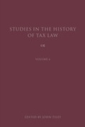 Cover: Studies in the History of Tax Law, Volume 6 - Hart Publishing