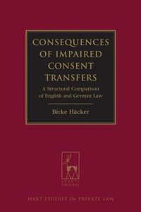 Enlarge image Cover: Consequences of Impaired Consent Transfers - Hart Publishing