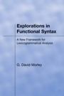 Cover: Explorations in Functional Syntax - Equinox Publishing Ltd