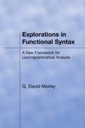 Cover: Explorations in Functional Syntax - Equinox Publishing Ltd