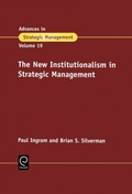 Cover: The New Institutionalism in Strategic Management - Emerald Publishing Limited