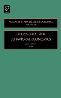 Enlarge image Cover: Experimental and Behavorial Economics - Emerald Publishing Limited