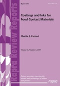 Cover: Coatings and Inks for Food Contact Materials - Rapra Technology Ltd
