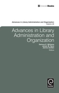 Cover: Advances in Library Administration and Organization - Emerald Group Publishing Limited