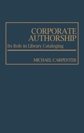 Cover: Corporate Authorship - Praeger Publishers Inc
