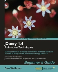 Enlarge image Cover: jQuery 1.4 Animation Techniques: Beginners Guide - Packt Publishing Limited