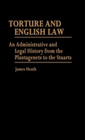 Cover: Torture and English Law - Praeger Publishers Inc