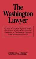 Cover: The Washington Lawyer - Praeger Publishers Inc