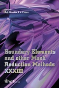 Cover: Boundary Elements and Other Mesh Reduction Methods: XXXIII - WIT Press