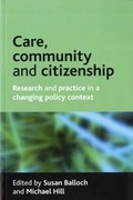 Cover: Care, community and citizenship - Policy Press