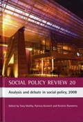 Cover: Social Policy Review 20 - Policy Press