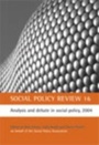 Cover: Social Policy Review 16 - Policy Press