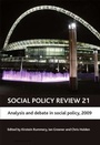 Cover: Social Policy Review 21 - Policy Press